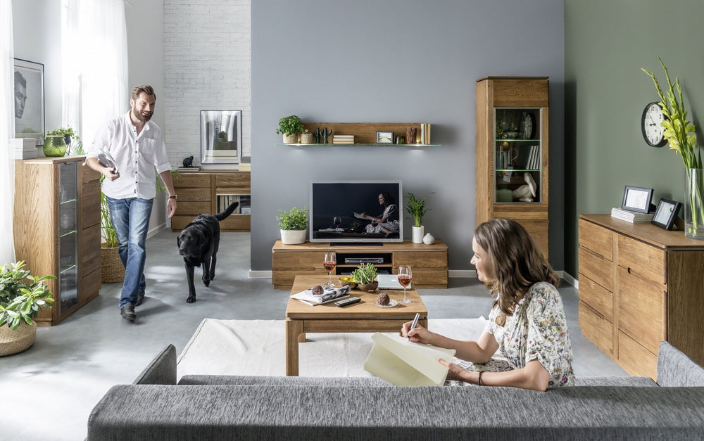 NordicStory Chest of drawers or TV stand in solid oak wood Scandinavian nordic rustic Nordic design 