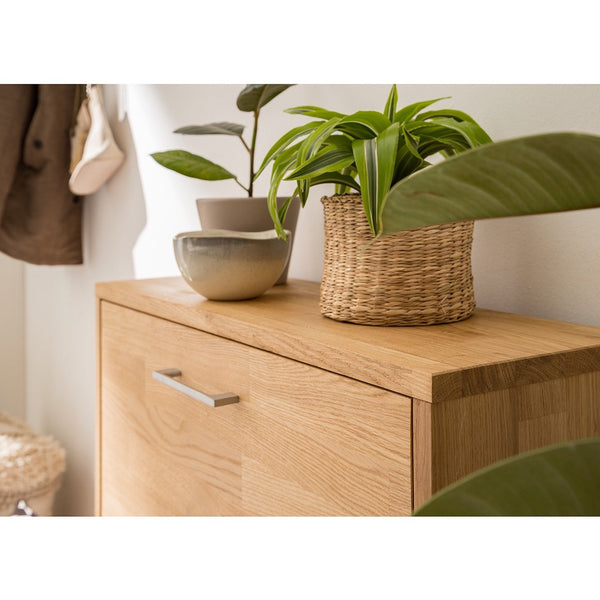 NordicStory Scandinavian solid wood oak shoe rack