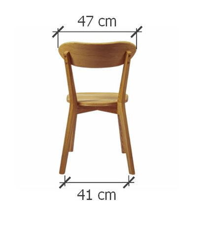 NordicStory Pack of 4 Solid Oak Dining Chairs Isku