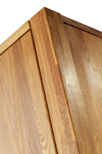 NordicStory Wardrobe "Valencia" 115 x 58 x 295 cm. Solid Wood Nordic Oak 