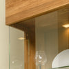 NordicStory Showcase Cabinet with glass solid oak "Faina 2" 100 x 42 x 194.6 cm.