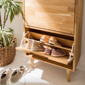 NordicStory Solid oak shoe rack Scandinavian nordic shoe cabinet 