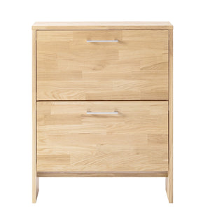 Shoe rack in solid oak Arizona, 70 x 23 x 89 cm, NordicStory
