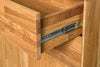Chest of drawers in solid oak wood rustic style