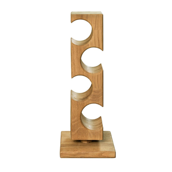 NordicStory Alma oak wine rack, wine stand for 4 bottles