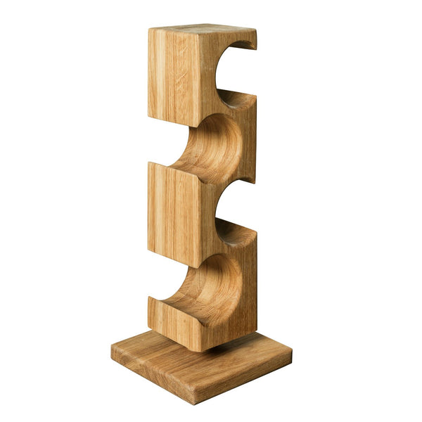 NordicStory Alma oak wine rack, wine stand for 4 bottles
