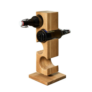 NordicStory Alma oak wine rack, wine stand for 4 bottles