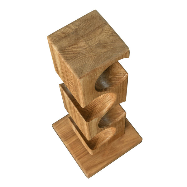 NordicStory Alma oak wine rack, wine stand for 4 bottles