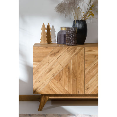 NordicStory Sideboard Chest of drawers in solid oak "Origami" 165 x 45,3 x 70 cm.