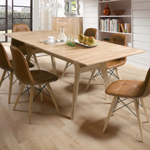 NordicStory Extending dining table made of solid oak wood