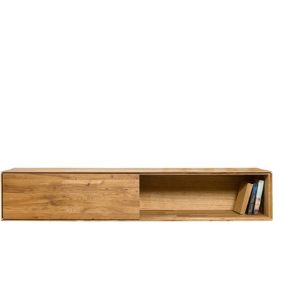NordicStory Solid oak floating closet wall cabinet