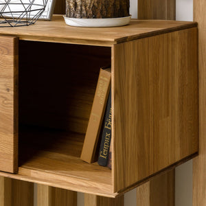 NordicStory Solid oak floating closet wall cabinet