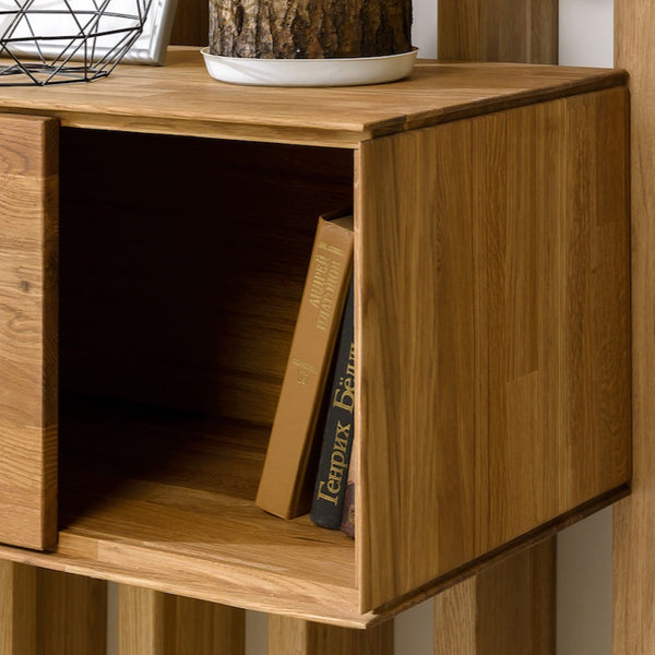 NordicStory Solid oak floating closet wall cabinet