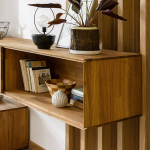 NordicStory Solid oak floating closet wall cabinet