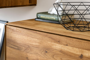 NordicStory Solid oak floating closet wall cabinet