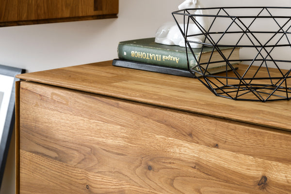 NordicStory Solid oak floating closet wall cabinet