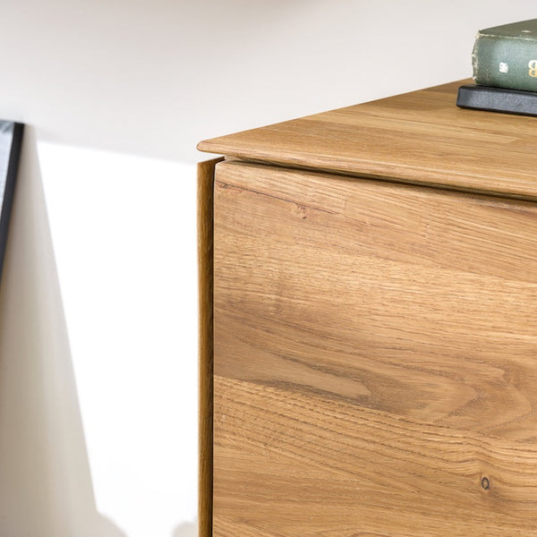 NordicStory Solid oak floating closet wall cabinet