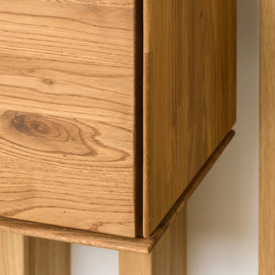NordicStory Solid oak floating closet wall cabinet