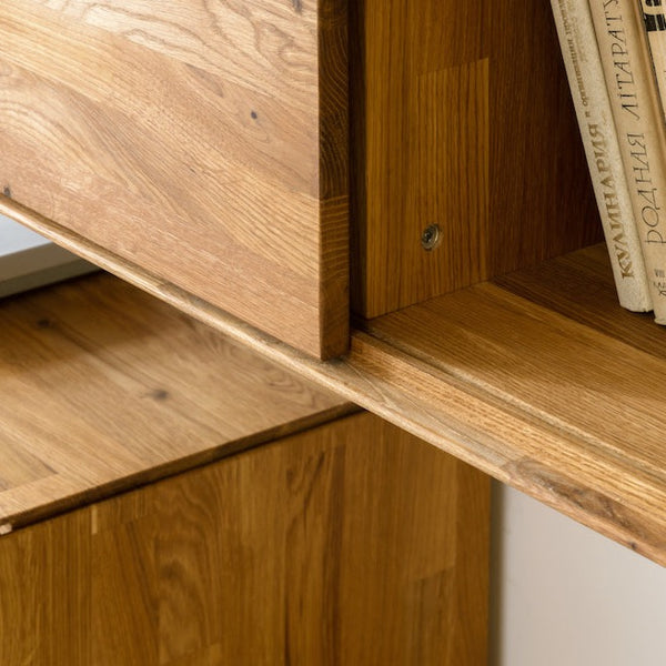 NordicStory Solid oak floating closet wall cabinet