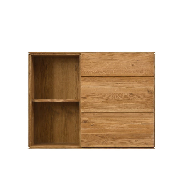 NordicStory Solid oak floating closet hanging cabinet