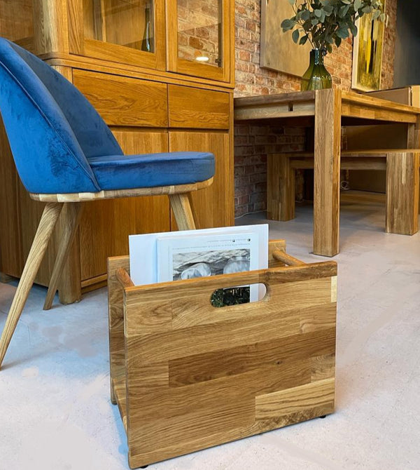 NordicStory Irwin solid oak magazine rack
