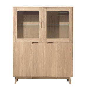 NordicStory Solid oak cabinet showcase cabinet