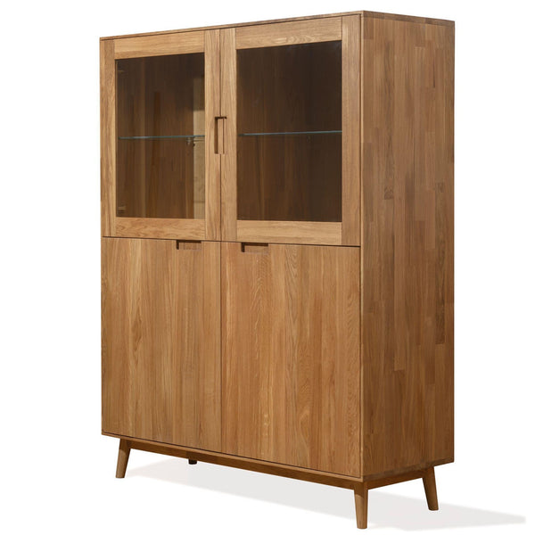 NordicStory Solid oak cabinet showcase cabinet
