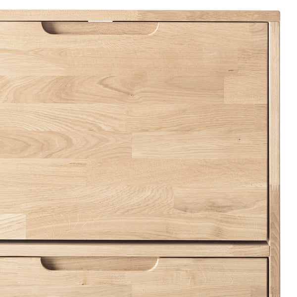 NordicStory Shoe rack in oak solid wood 