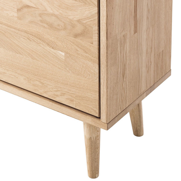 NordicStory Shoe rack in oak solid wood 