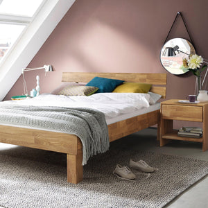 NordicStory Bedside table in solid oak wood