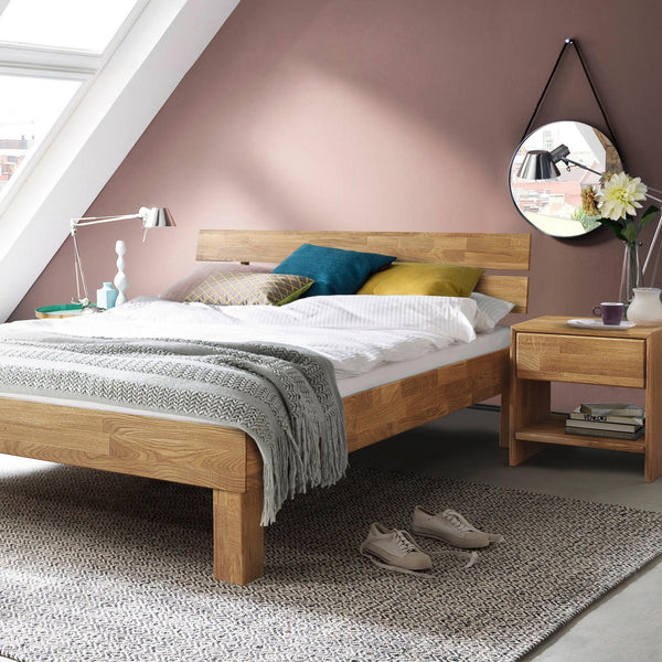 NordicStory Bedside table in solid oak wood