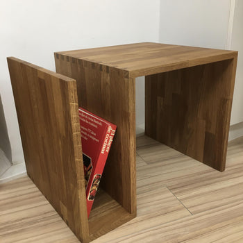 NordicStory "Sofi" solid oak side table 44 x 44 x 62 cm.