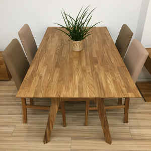 Solid oak dining table Harold, 170 x 90 x 75 cm. | NordicStory