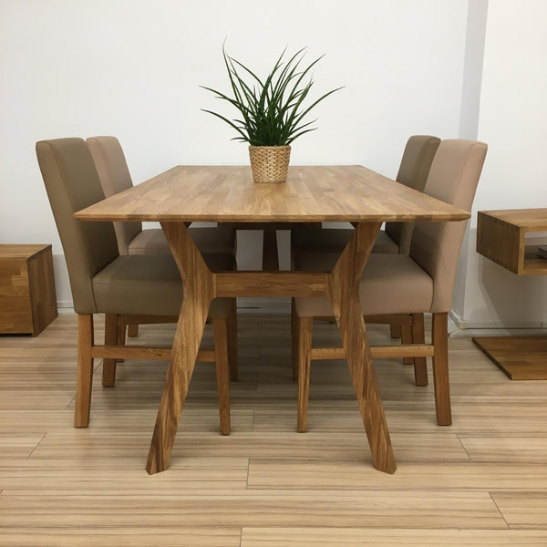 Solid oak dining table Harold, 170 x 90 x 75 cm. | NordicStory