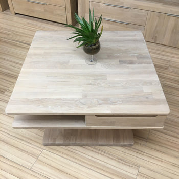 NordicStory Solid oak coffee table "Kvadro" 85 x 85 x 50 cm.